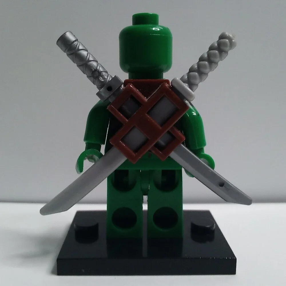 HeroBloks - Death Wish - Green Deadpool Minifigure PopPunkMunky - MC238